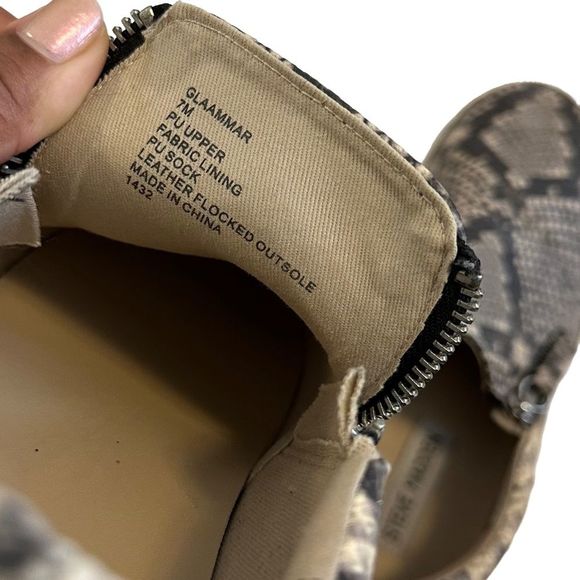 Steve Madden Women's Glaammar Slip On Platform Sneaker In Snake - Gray, 7US - Picture 6 of 9